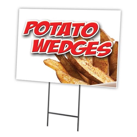 Signmission Potato Wedges Yard Sign & Stake outdoor plastic coroplast window, C-1824 Potato Wedges C-1824 Potato Wedges